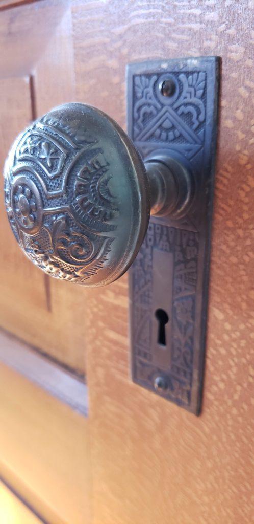 Door knob detail on one of the many doors in our old home