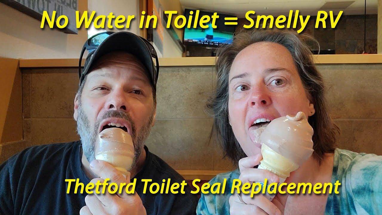 Potty Training: Toilet Teardown!  Thetford toilet seal replacement | Host Truck Camper |E14