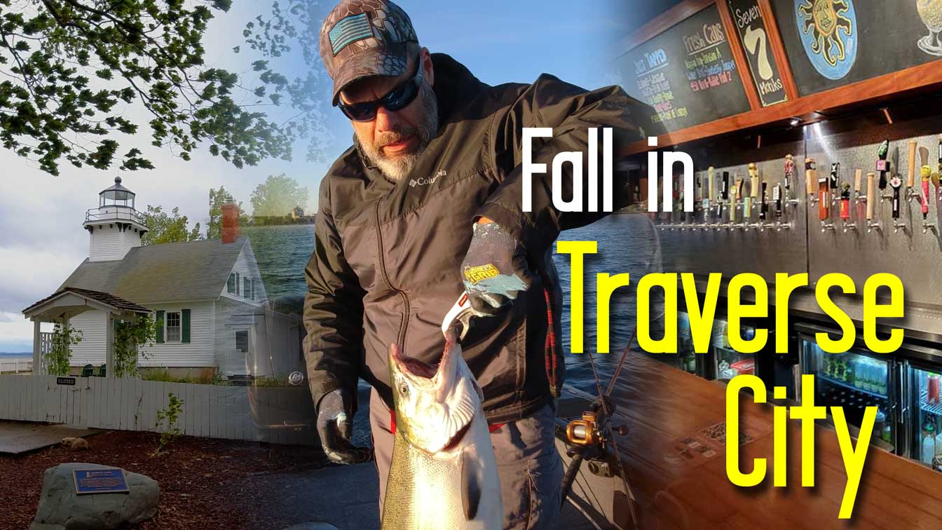 Our first BIG ONE! | Traverse City & Interlochen MI Fall Travels | Truck Camping Fun | E96